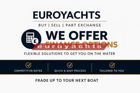 Bavaria 37: broker advertisement graphic for finance options, not a photo of the boat
