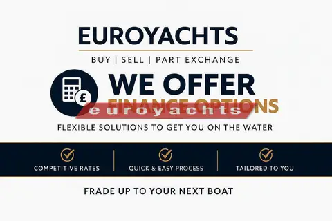 Bavaria 38 Ocean: brokerage advertising graphic about finance options, not showing the boat